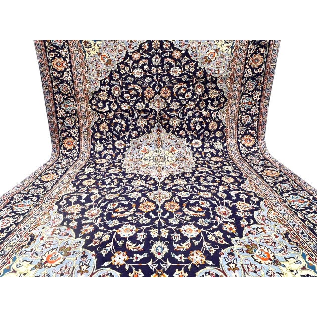 7'0 X 10'8 Persian Fine Kashan Area Rug For Sale - Image 9 of 11