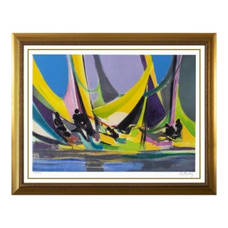 Mid 20th Century Marine au Ciel, Marcel Mouly For Sale
