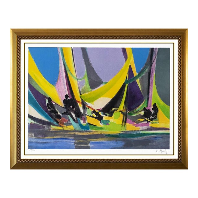 Mid 20th Century Marine au Ciel, Marcel Mouly For Sale