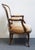 Wood High End Vintage Walnut Louis XV French Provincial Accent Arm Chair For Sale - Image 7 of 9
