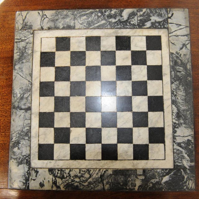 Antique Wooden Chess Table on Wheels, 19th Century For Sale - Image 10 of 14