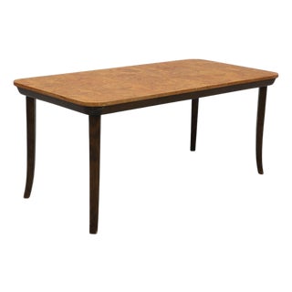Swedish Modern Dining Table in Burl Wood and Beech attributed to Axel Einar Hjorth for Nordiska Kompaniet, 1938 For Sale