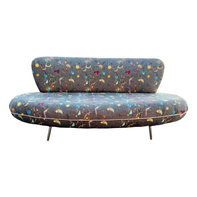 1970s Mid Century Modern Space Age Atomic Disk Sofa For Sale