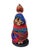 Red Vintage African Beaded Namji Twin Fertility Dolls Cameroon W/Wood Stand 11" H For Sale - Image 8 of 9