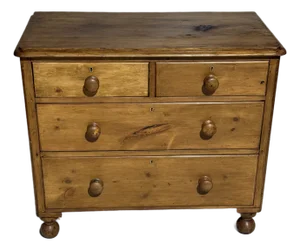 Antique Pine Two Over Two Drawers - Chest of Drawers From England