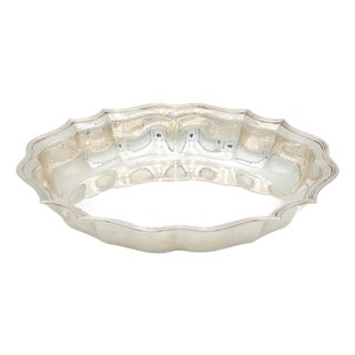 Hammered Silver Salad Bowl For Sale