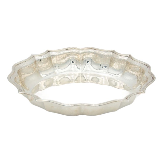 Hammered Silver Salad Bowl For Sale