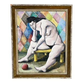 C. 1950s Wallace Michael Figurative Expressionist Nude For Sale