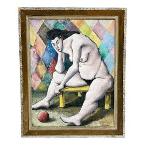 C. 1950s Wallace Michael Figurative Expressionist Nude