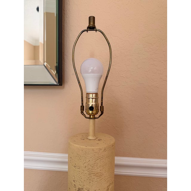 1992 Vintage Rodini Tropical Coastal Faux Coral Stone Table Lamp For Sale - Image 11 of 11
