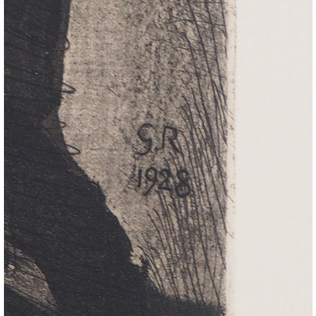 Georges Rouault (1871-1958) Portrait of the Lady: in profile 1928 Original etching and aquatint Signed in the plate by the...