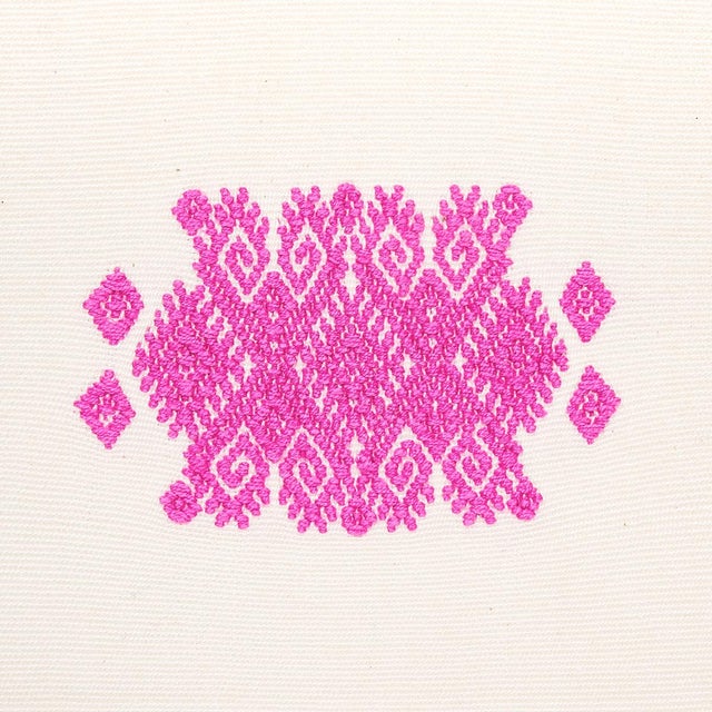 Contemporary Sample - Schumacher Balamil Hand Woven Panel in Multi on Ivory For Sale - Image 3 of 5