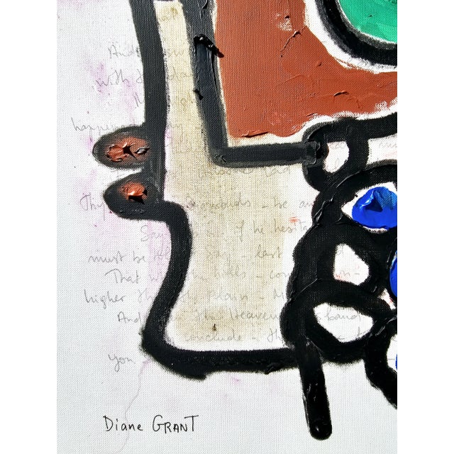 One-Of-A-Kind 'Portrait of a Woman' - Abstract Figurative Original Oil Painting in the Style of Pablo Picasso For Sale - Image 4 of 10