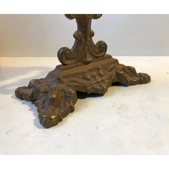 Antique Victorian Cast Iron Table Mirror, 1890 For Sale - Image 5 of 14