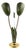 Mid-Century Modern Green Lily Shaped Two Lights Lamp, Italy, 1950 For Sale