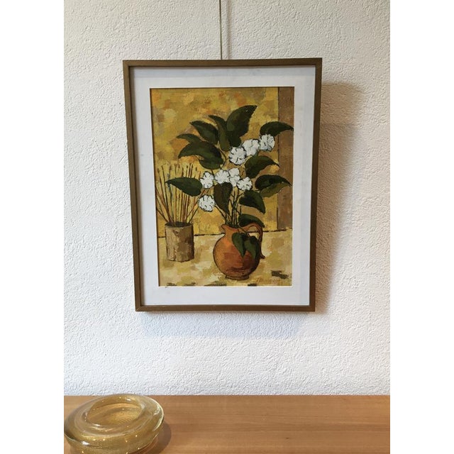 Jean-Jacques Boimond, Fleurs blanches et pinceaux, 1989, Oil on Canvas, Framed For Sale - Image 9 of 9