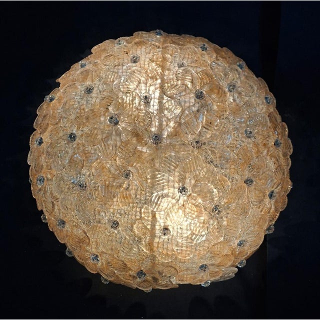 Gold 1960s Millefiori Flush Mount by Barovier E Toso For Sale - Image 8 of 10