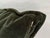 Textile Rejuvenation Olive Green Cotton Velvet Lumbar Pillow, Hand-Crafted For Sale - Image 7 of 10