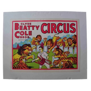 Clyde Beatty-Cole Bros. Circus Poster #2 For Sale