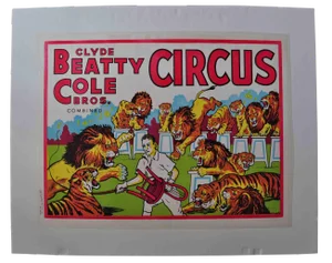 Clyde Beatty-Cole Bros. Circus Poster #2
