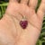 Art Deco Whimsical Ruby Strawberry Pendant 2.55ct in 14k Yellow Gold With Pave Diamonds For Sale - Image 3 of 16