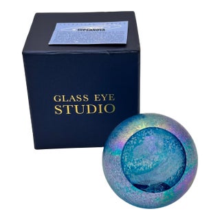 Glass Eye Studio Celestial Series Supernova Paperweight Nib Retired For Sale