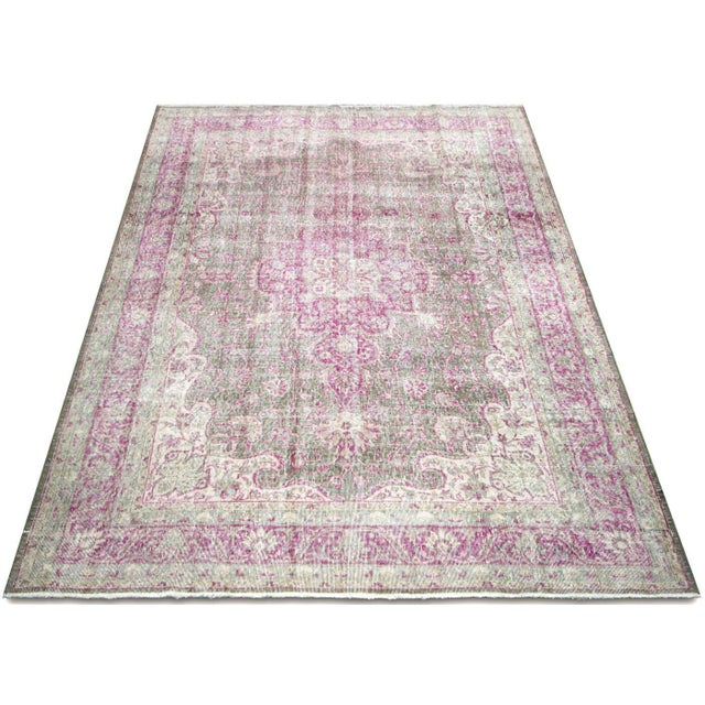 1960s 1960s Turkish Oushak Rug For Sale - Image 5 of 6