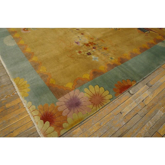 1920s Chinese Art Deco Carpet By Nichols Atelier ( 8'10" x 11'3" - 269 x 343 ) For Sale - Image 9 of 12