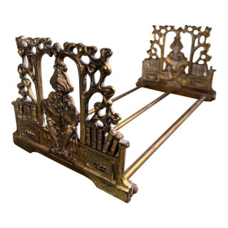 Judd Antique Brass Scholar Expandable Telescopic Bookend/Bookshelf/Bookrack For Sale
