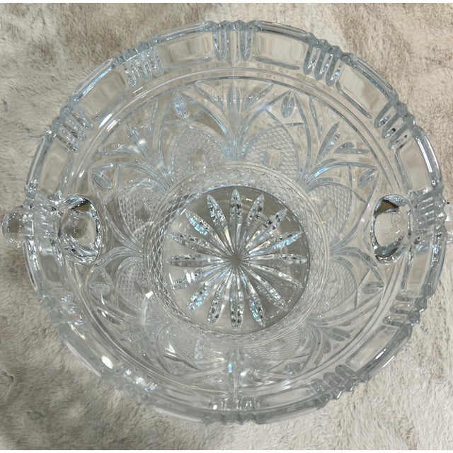 Beautiful European crystal ice bucket.