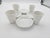 Dainty demitasse cups w/ saucers coordinate with separately listed hot chocolate/tea set. Demitasse cups are much smaller...
