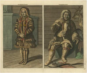Cornelis de Bruijn, Samoyedic People of Northern Russia, 1700, Print