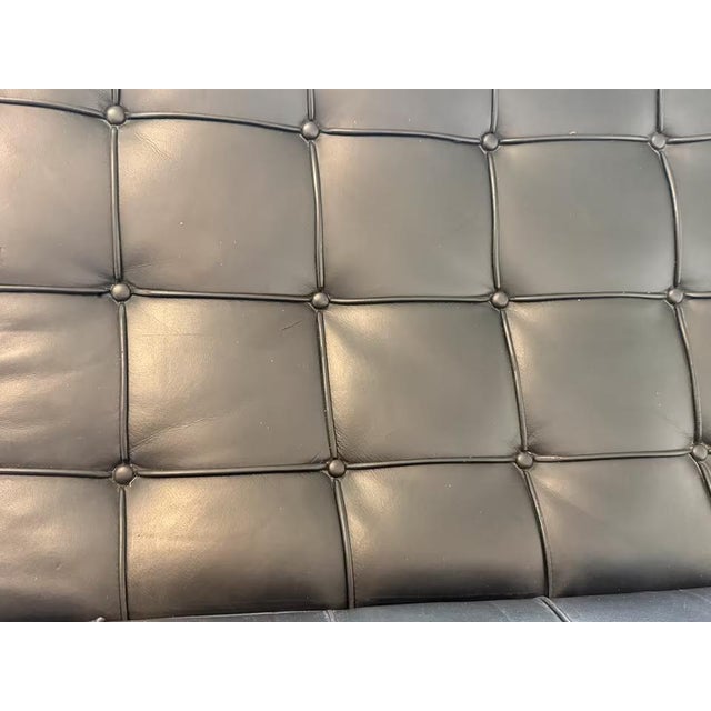 Animal Skin Leather Barcelona Chair by Ludwig Mies van der Rohe for Knoll Inc. For Sale - Image 7 of 18