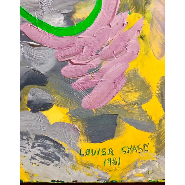 Louisa Chase, Large Oil Painting Louisa Chase Grotto Floral Garden Abstract Neo Expressionist, 1981 For Sale In Miami - Image 6 of 13