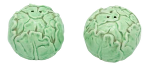 Ceramic Cabbage Salt and Pepper Shakers Made in Japan
