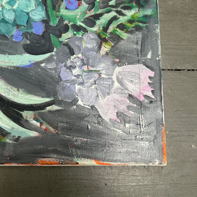 Abstract Contemporary Original Abstract Botanical Painting on Canvas For Sale - Image 3 of 4