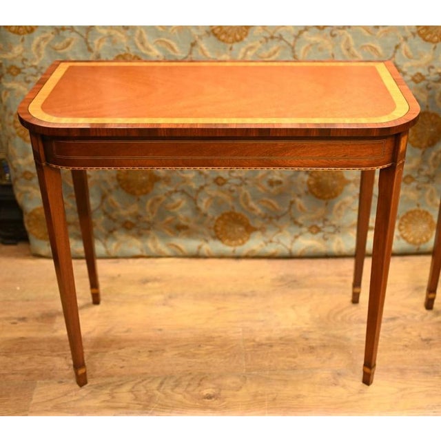 Regency Console Tables in Mahogany, Set of 2 For Sale - Image 5 of 7