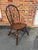 Wood Vintage Windsor Style Hoop BraceBack Oak Side Chair For Sale - Image 7 of 18