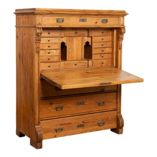 19th Century Swedish Pine Secretary Bureau For Sale