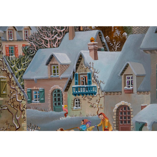 Realism Late 20th Century Sophie Damez - French - Oil on Canvas - 1981 For Sale - Image 3 of 6