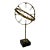 Modern Brass and Black Marble Sphere Sculpture For Sale