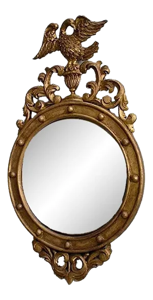 Late-19th Century Gilded Wood Witch Mirror