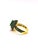 Bochic "Orient" Vintage Emerald & Fancy Yellow Sapphire Ring Set In 18K Gold & Silver, Size 6.5 For Sale In New York - Image 6 of 18