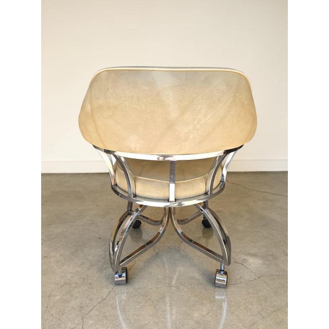 1970s Mid Century Rolling Dining Chairs For Sale - Image 5 of 9