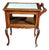 Antique Solid Oak Vitrine Cabinet Serving Bar Tea Cart Trolley For Sale