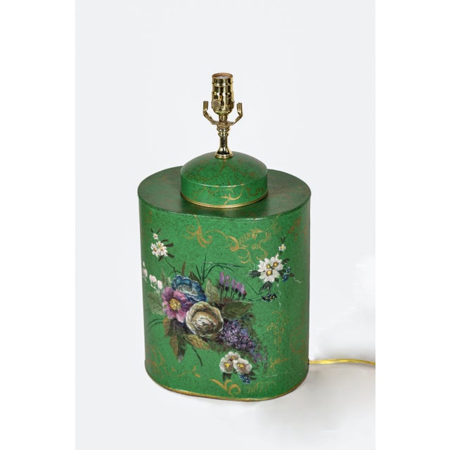 A Pair Vintage English Export Chinoiserie Style Tea Caddy Lamp For Sale In New York - Image 6 of 9