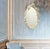 Late 20th Century Vintage Carolina Mirror, Cream Oval Floral & Leaf Wall Mirror With Gold Highlights For Sale - Image 5 of 14