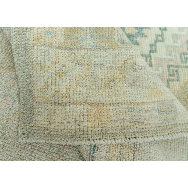Textile Turkish Oushak Rug 3'1" x 7'7" #19276 For Sale - Image 7 of 8