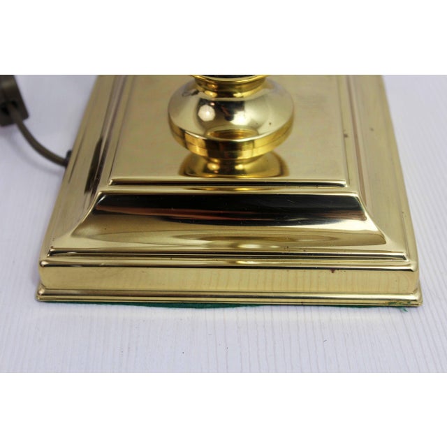 Gold Vintage Regency Foot Lamp in Brass and Acrylic Glas, 1970s For Sale - Image 8 of 12