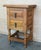 20th century pair of Brutalist Spanish nightstands with carved drawers and iron hardware Beautiful tables that you can use...